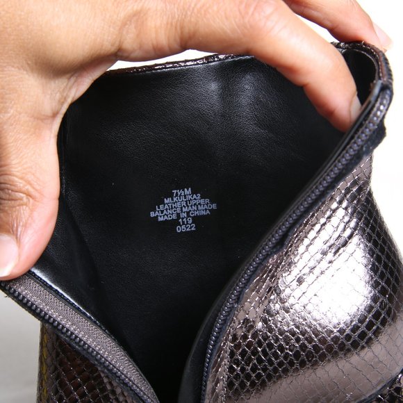 Marc Fisher NWOT Kulika Heeled Metallic Booties | Size 7 1/2 - Picture 7 of 8